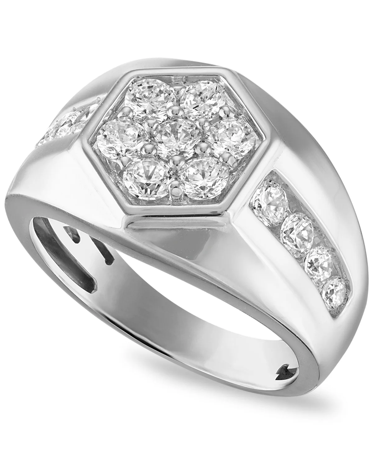 Lab-Grown Diamond (1-1/2 ct. t.w.) Ring in Sterling Silver by Esquire Mens Jewelry