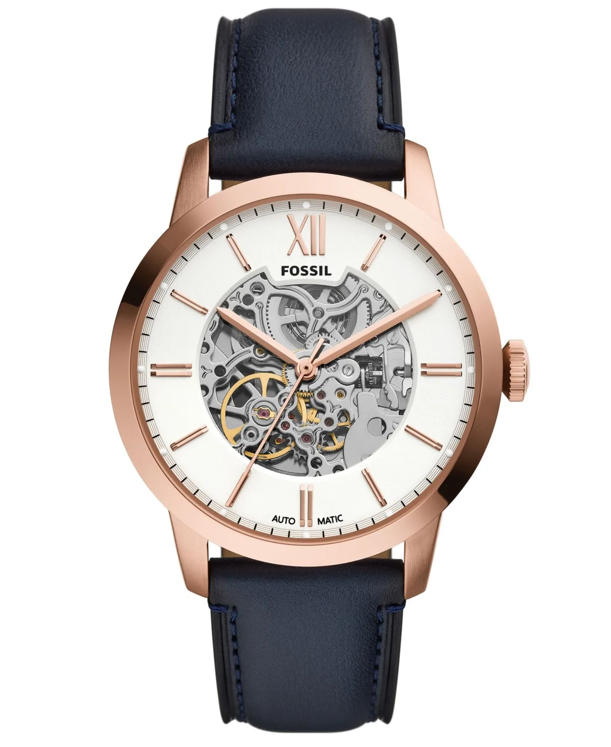 Automatic Water-Resistant Leather Watch, 44mm by Fossil