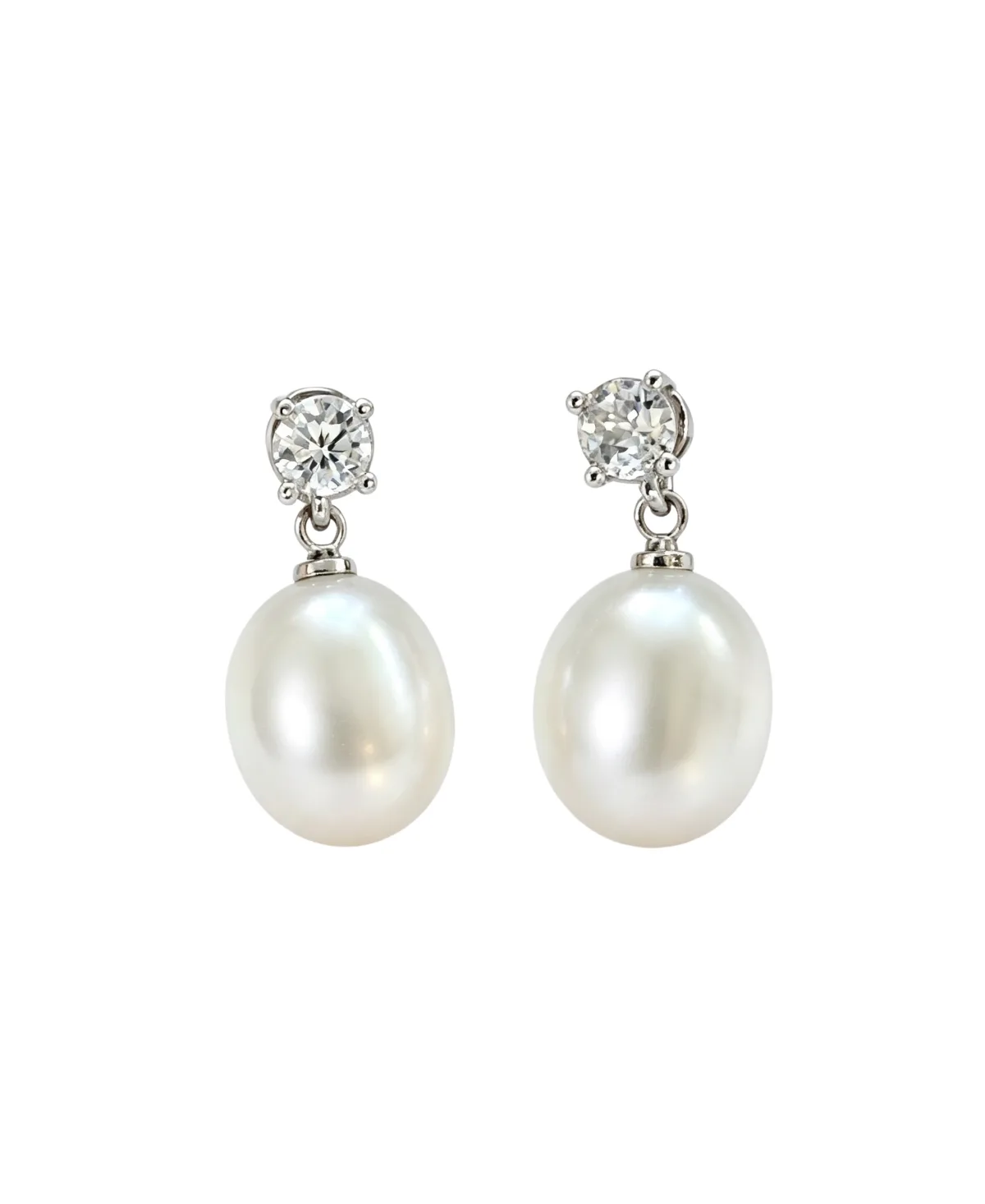 Imitation Pearl and Crystal Bridal Dangle Earring