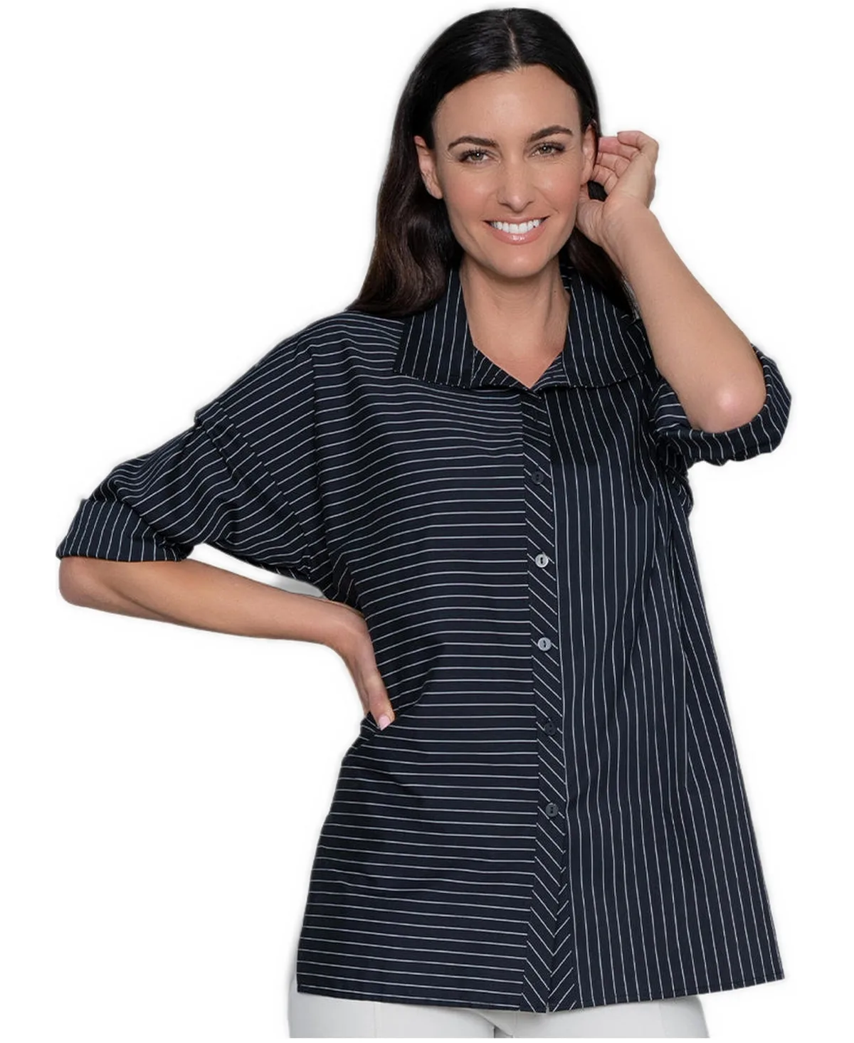 Attitude Shirt in Cotton Poplin by Stella Carakasi