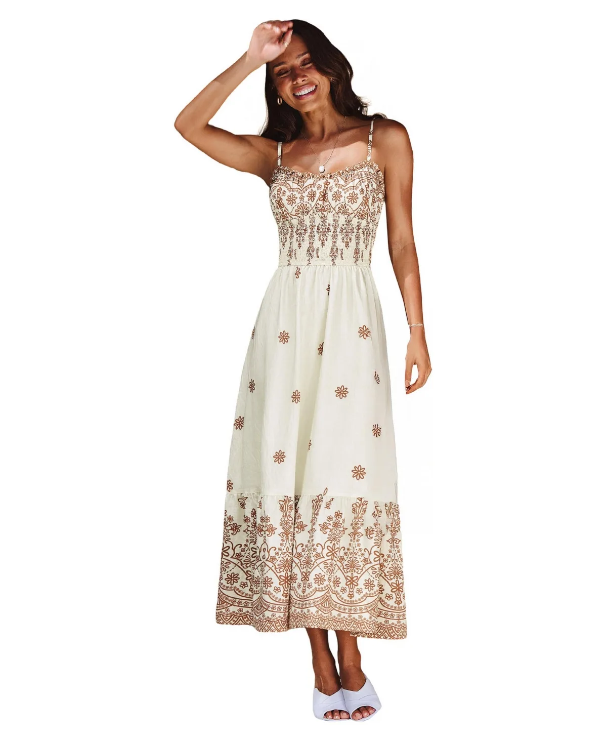 Big Entrance Maxi Beach Dress by Cupshe