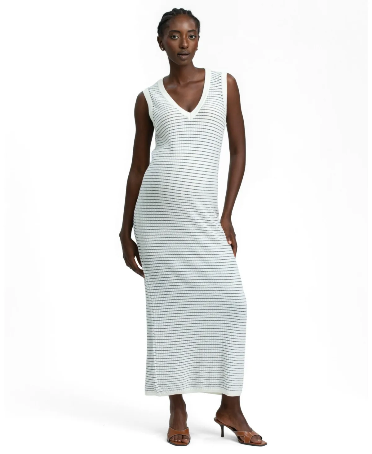 Santa Margherita Striped V-Neck Maxi Dress by Pietro Brunelli Maternity