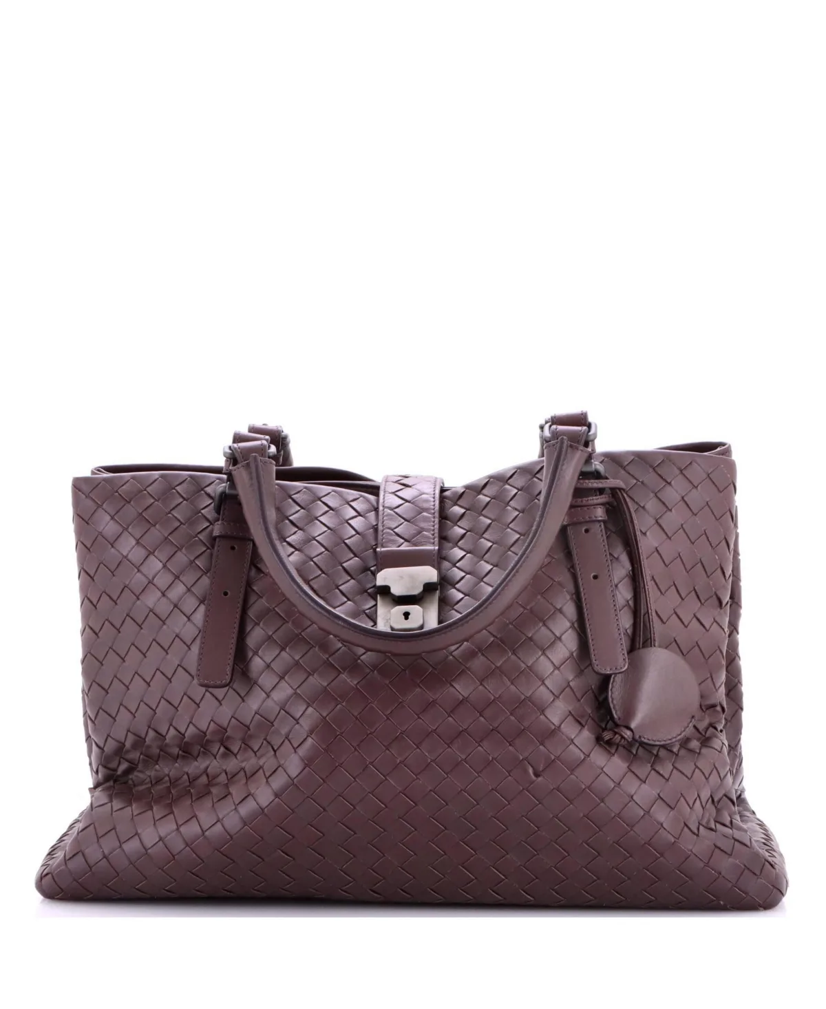 Pre-Owned Medium Roma Bag Intrecciato Nappa by Bottega Veneta