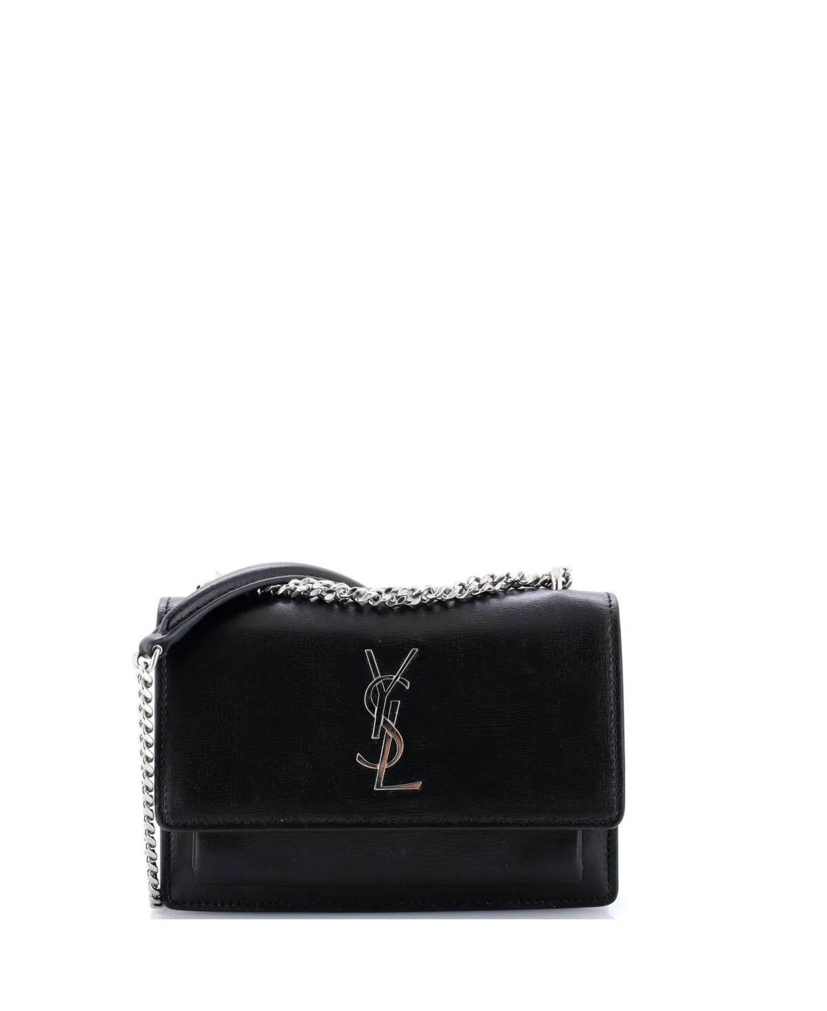 Pre-Owned Sunset Chain Wallet Leather by Saint Laurent