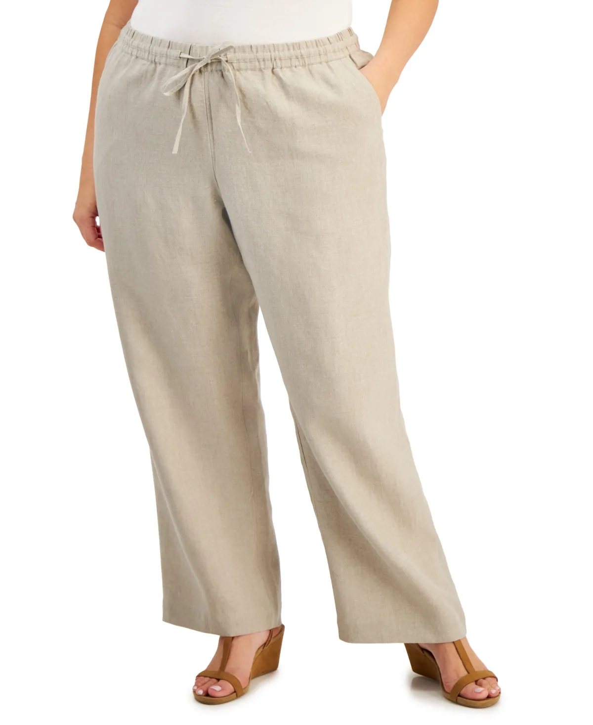 Wide Leg Linen Pants