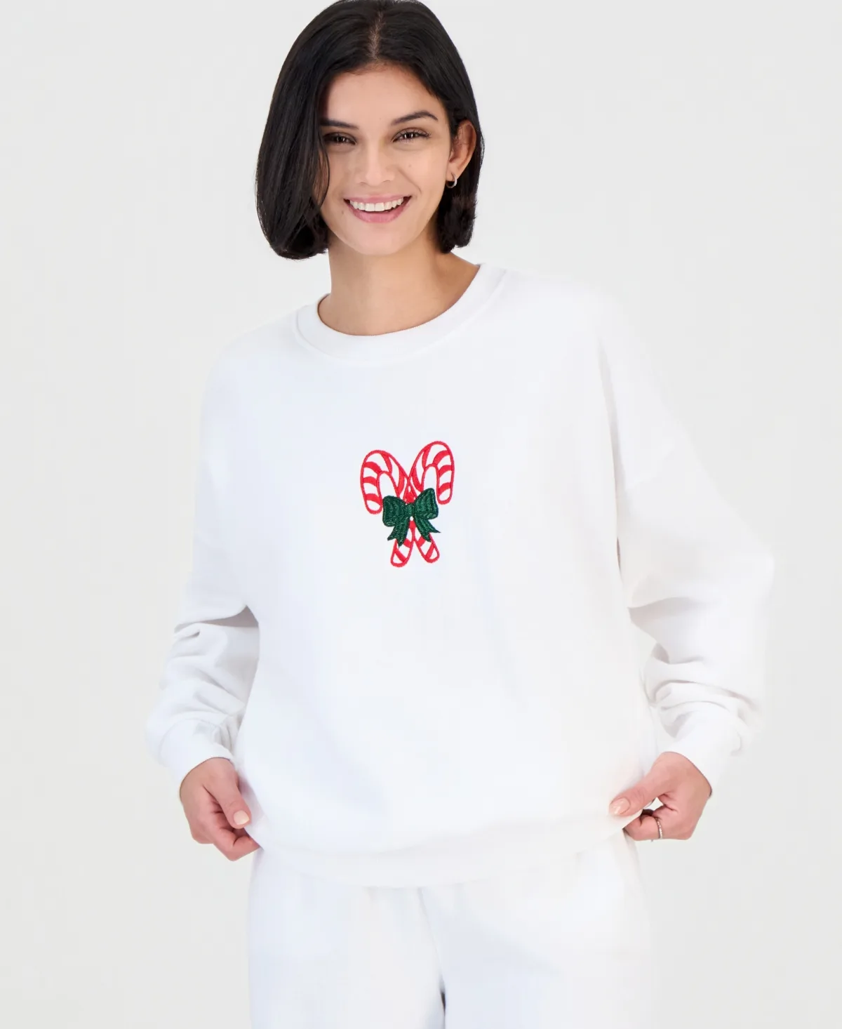 Candy Cane Fleece Sweatshirt by Rebel Veil