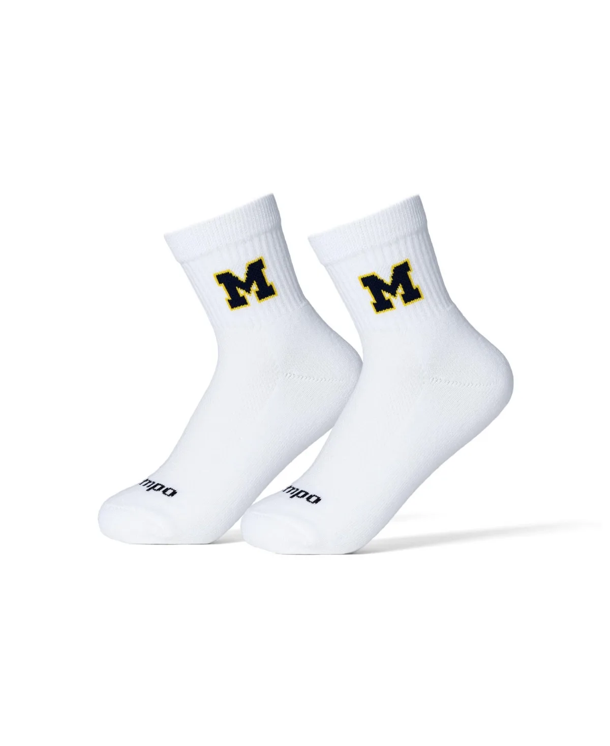 Michigan Wolverines Quarter-Length Ribbed Socks by Del Campo