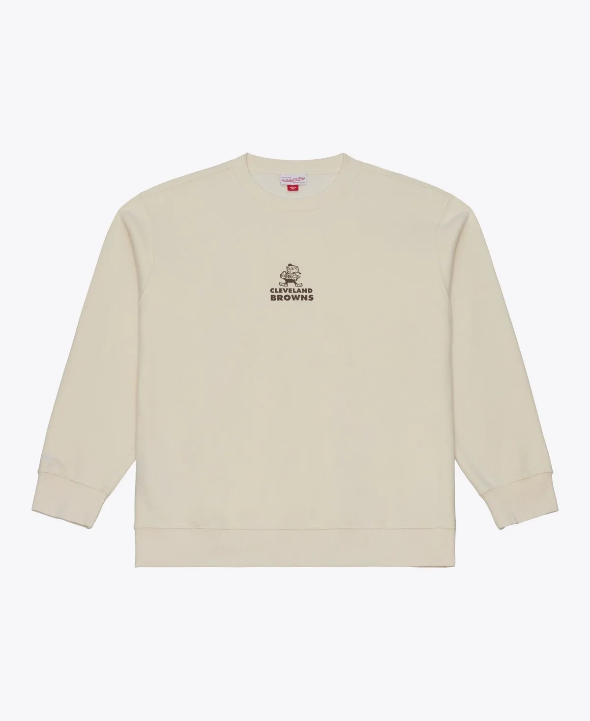 Cleveland Browns Core Essentials Crewneck Fleece Sweatshirt by Mitchell & Ness