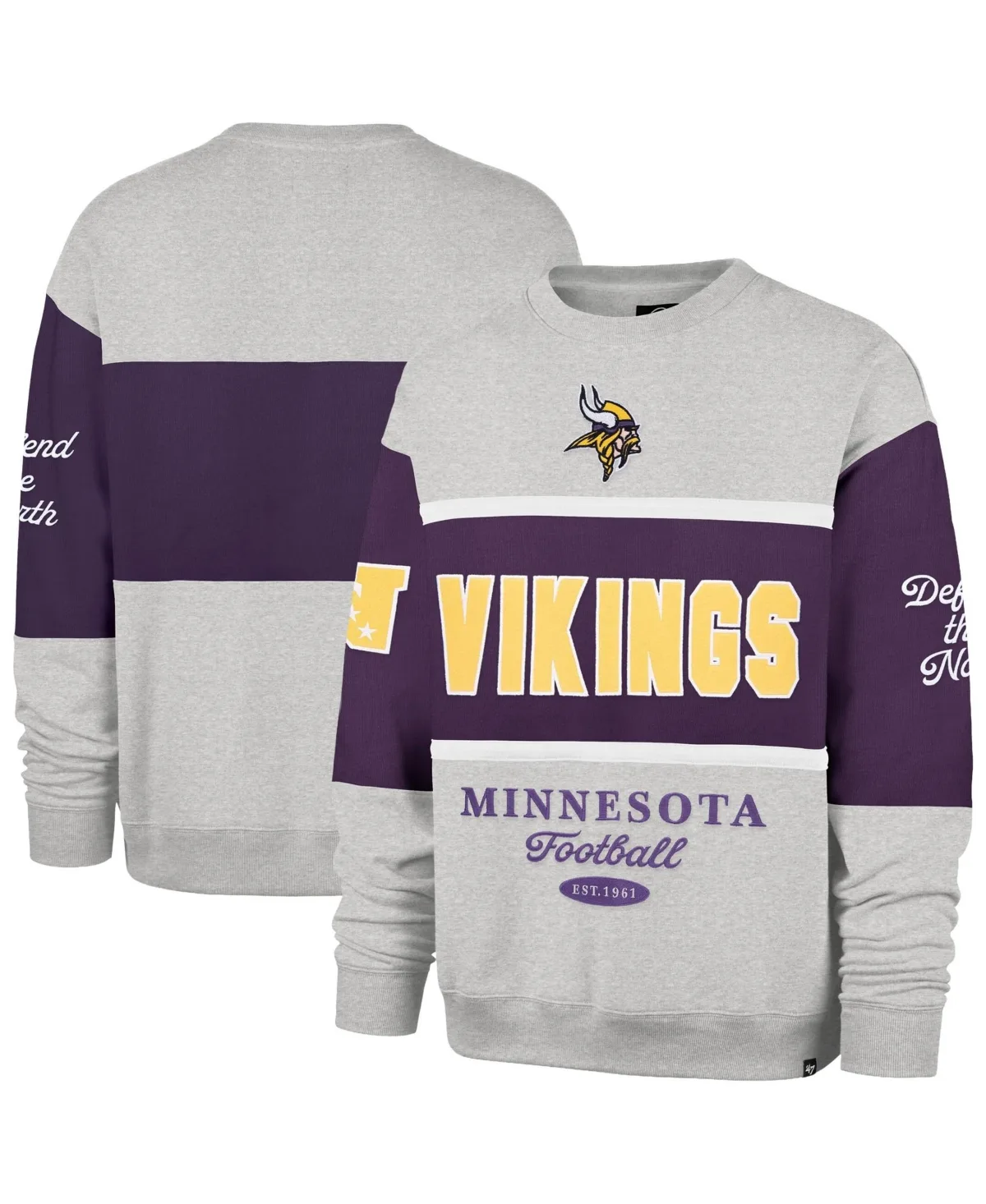 Minnesota Vikings Oversized Graphic Crewneck Sweatshirt by 47 Brand