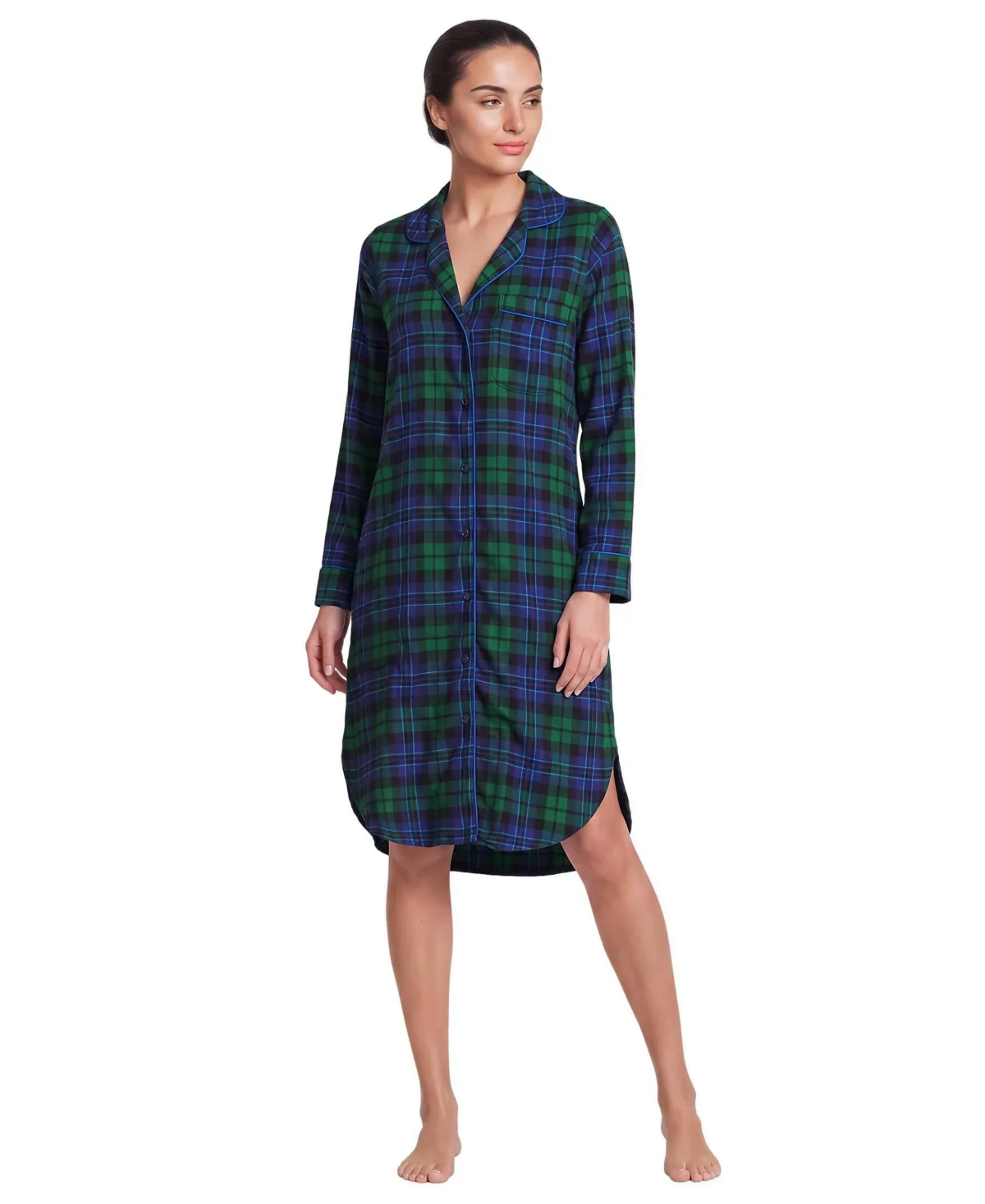 Flannel Long Sleeve Sleepshirt Nightgown by Lands' End