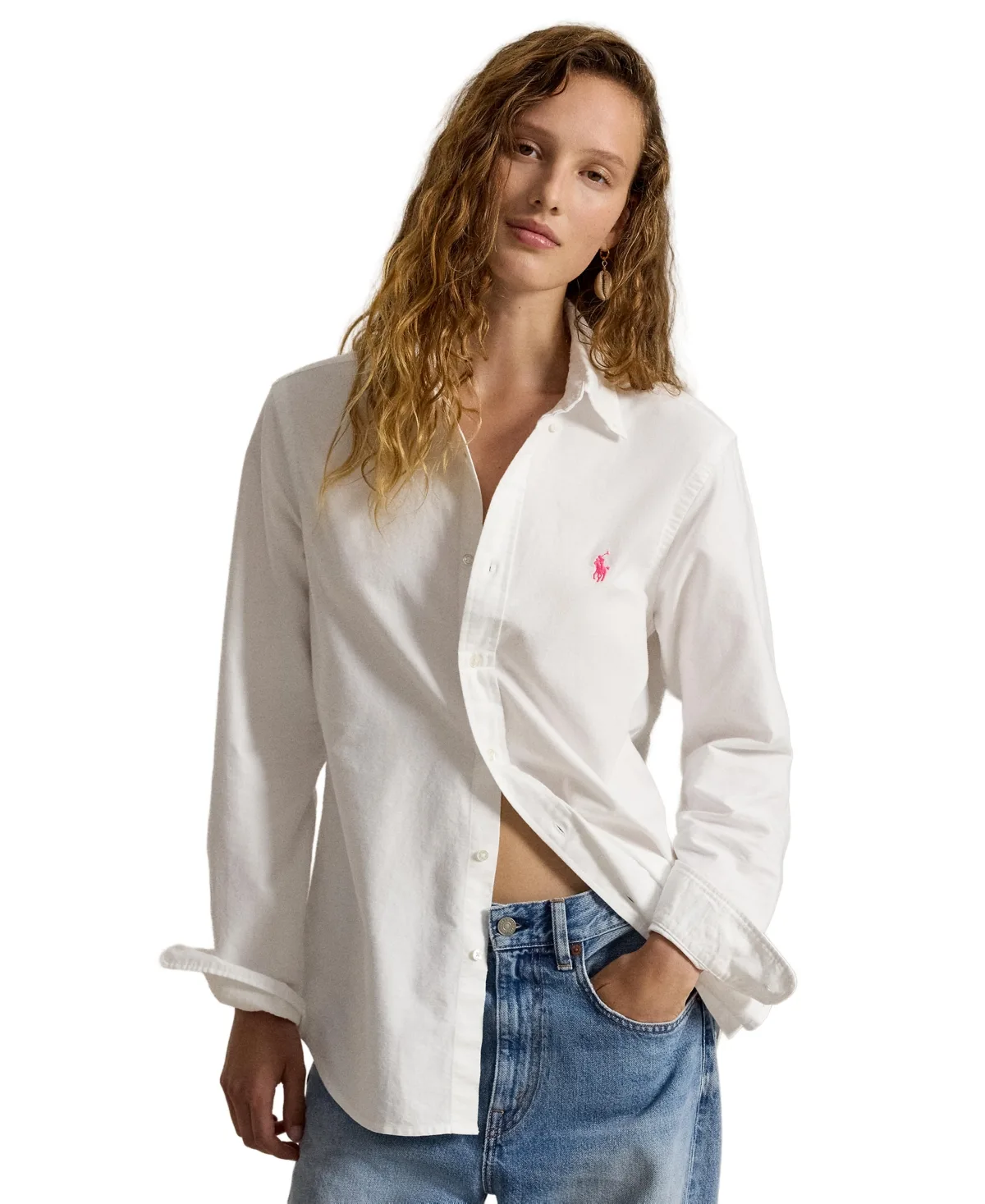 Pink Pony Cotton Oxford Long-Sleeve Button-Down Shirt by Polo Ralph Lauren
