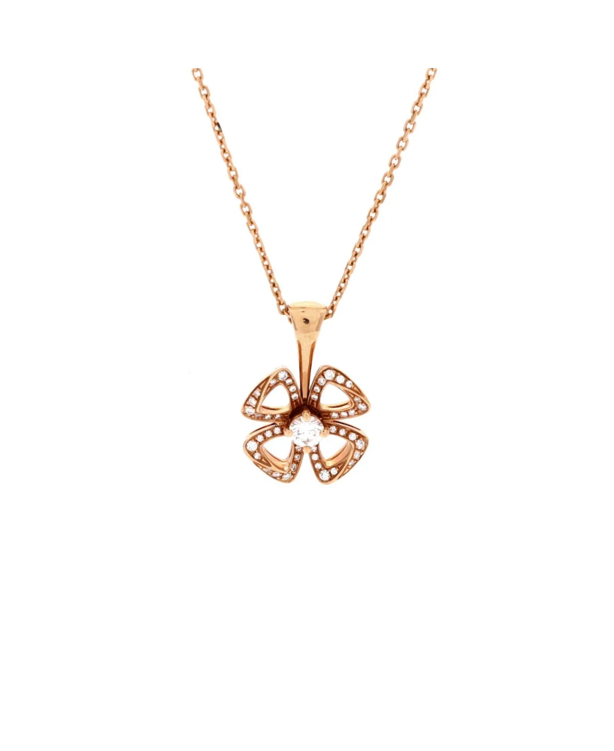 Pre-Owned Bvlgari Fiorever Pendant Necklace - 18k Rose Gold by BVLGARI