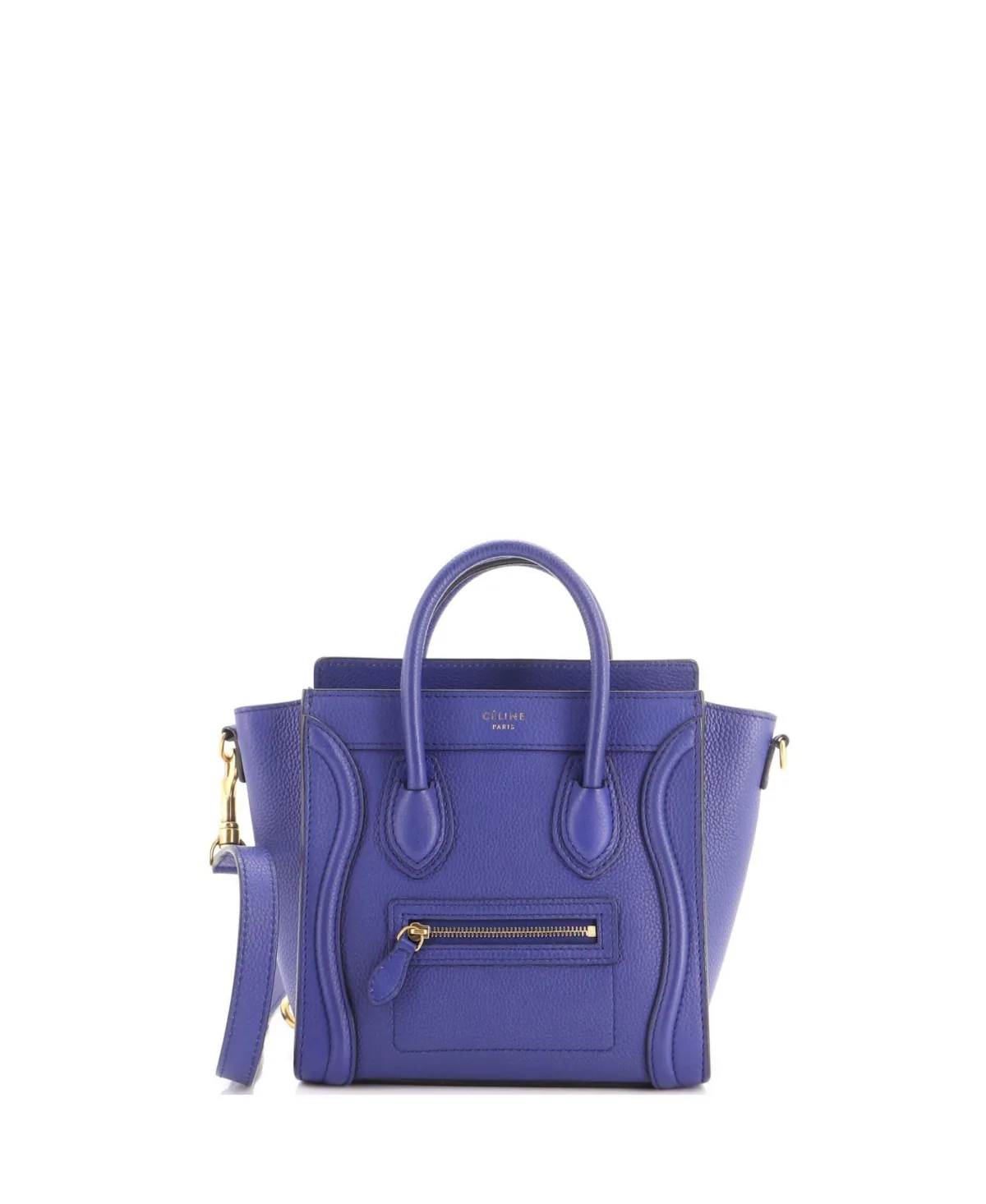 Pre-Owned Celine Nano Luggage Bag Grainy Leather by Celine