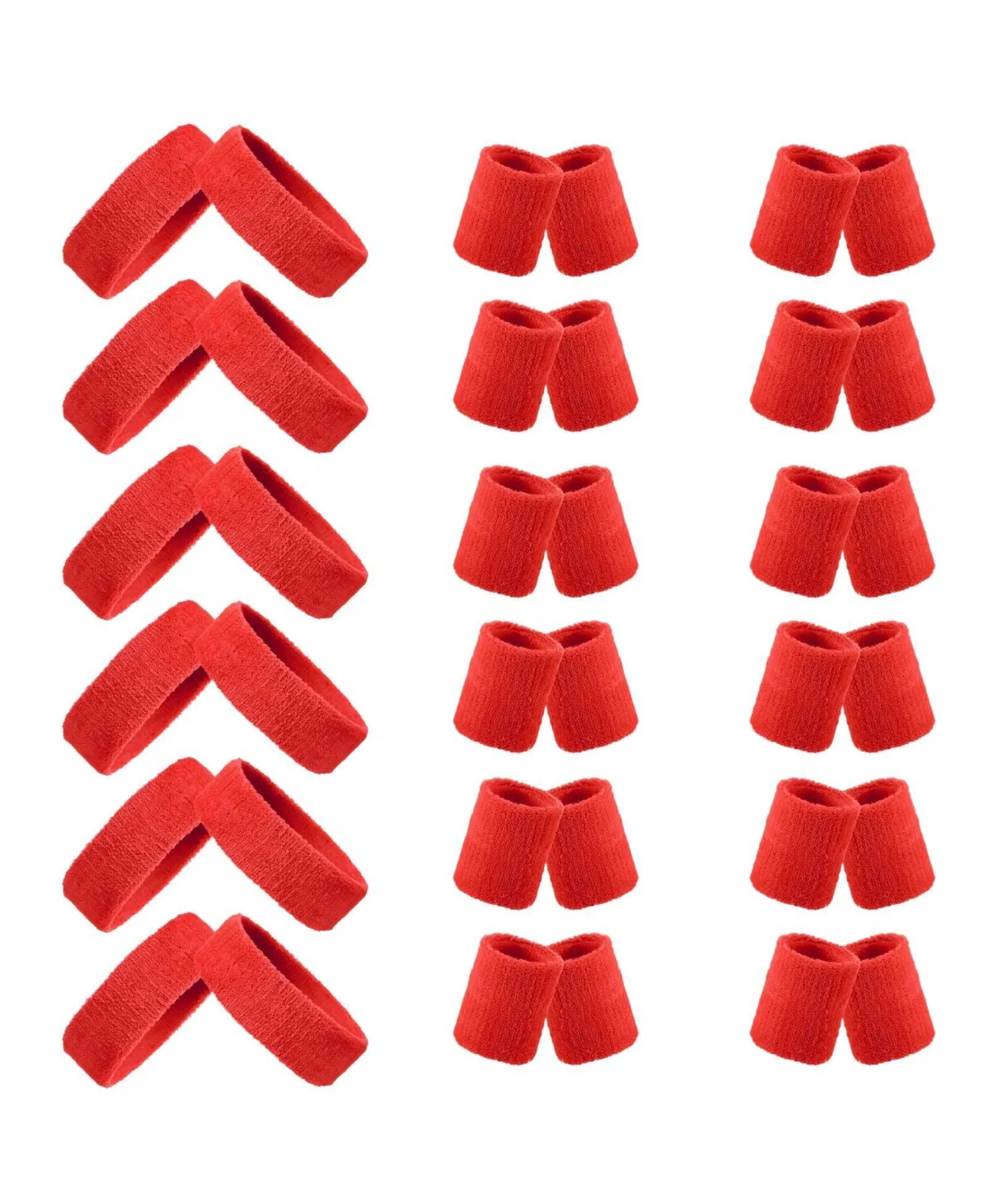36 Piece Sports Sweatband Set Headband Wristbands for Gym Yoga Athletic Activities by Furlihong
