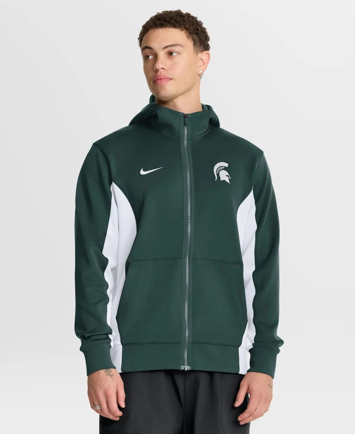 Michigan State Spartans Courtside Game Dri-Fit Full-Zip Hooded Jacket by Nike