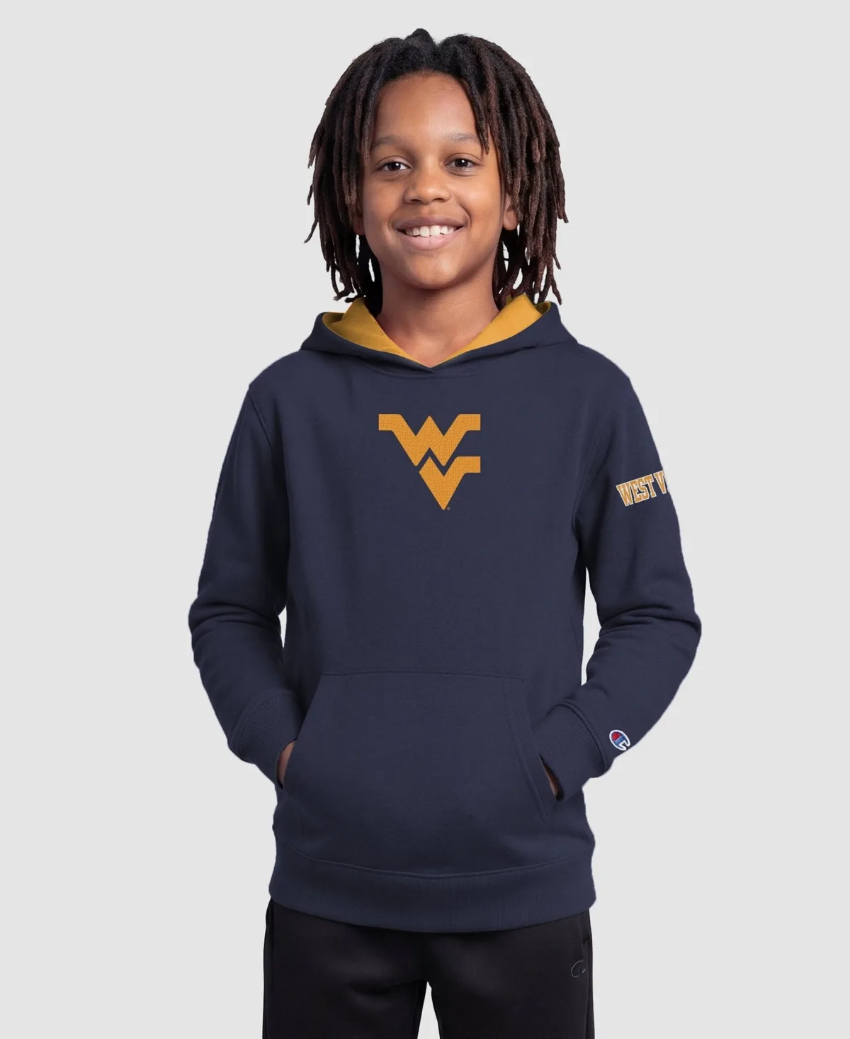 West Virginia Mountaineers Long-Sleeve Pullover Hoodie by Champion