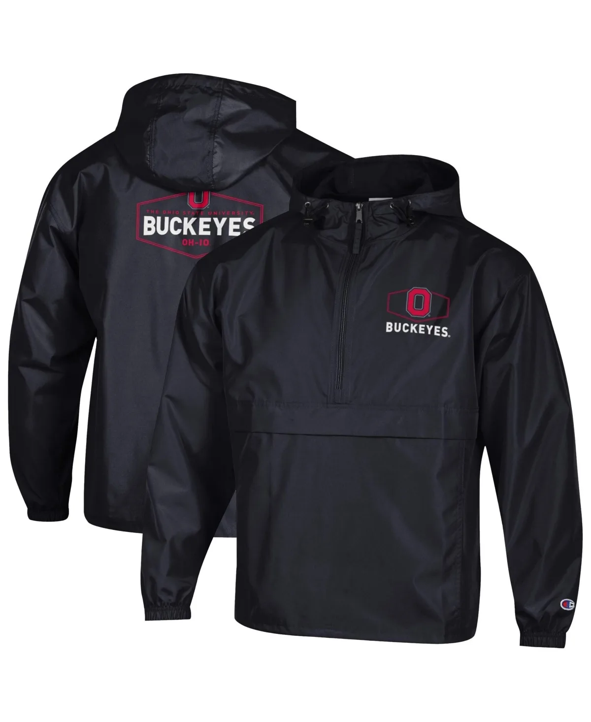 Ohio State Buckeyes Delay Packable Half-Zip Jacket by Champion
