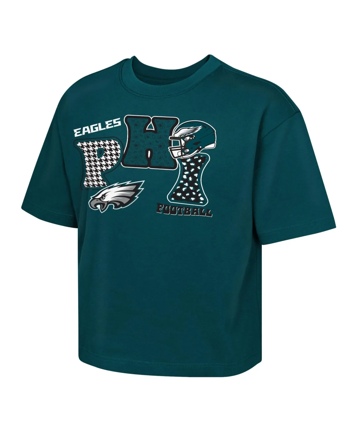 Philadelphia Eagles Boxy Crewneck T-Shirt by Outerstuff