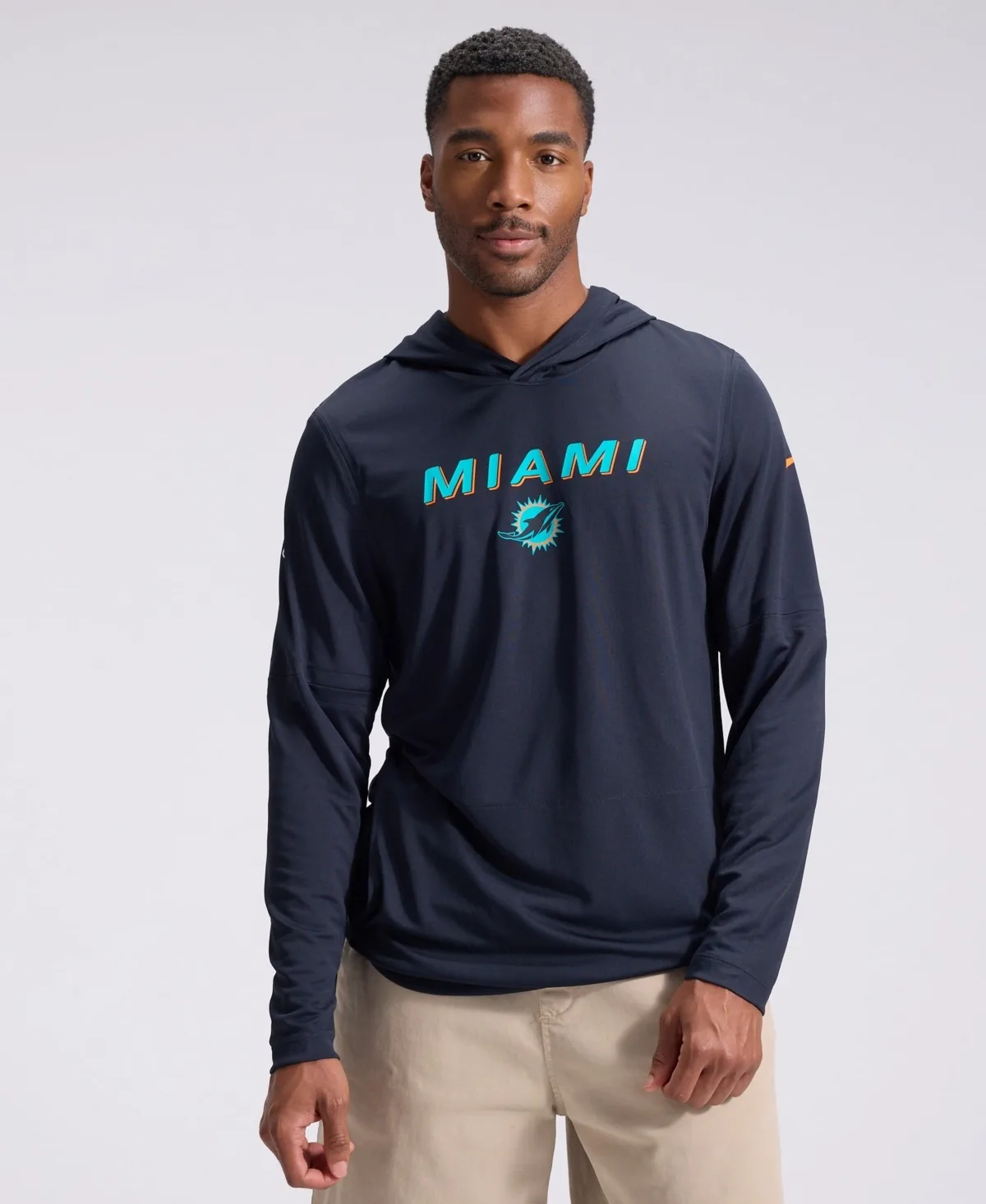 Miami Dolphins Rivalries Collection Sideline Lightweight Hooded Long Sleeve Sweatshirt by Nike