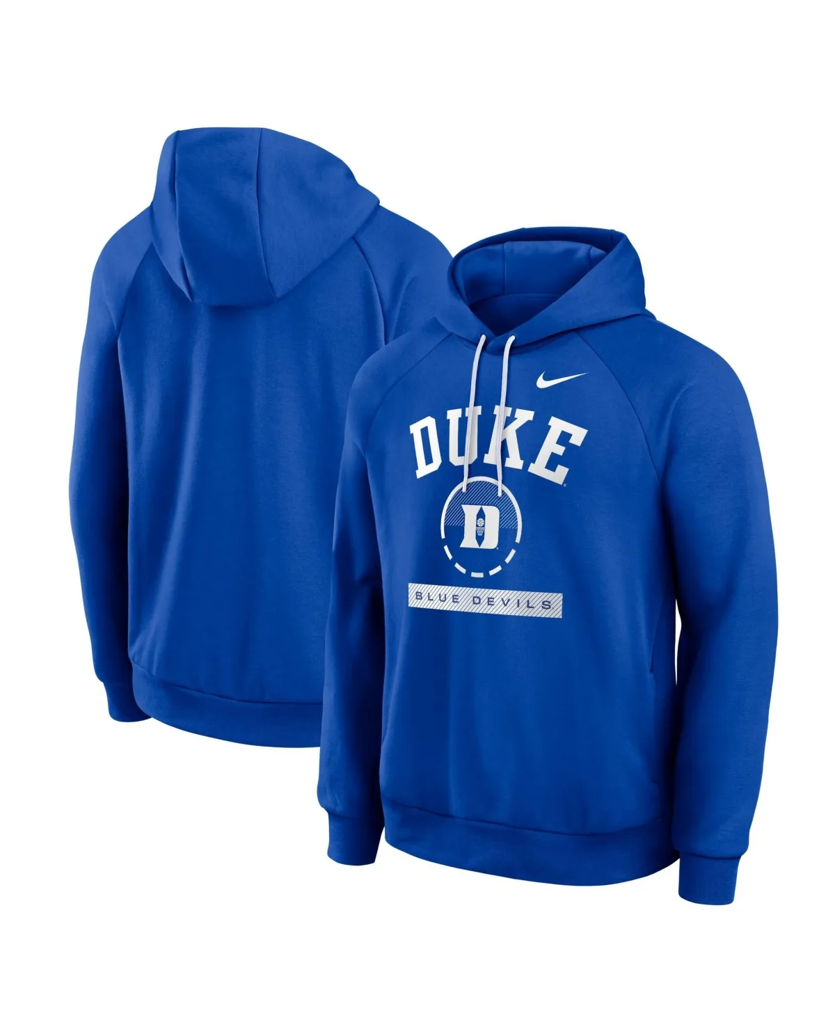 Duke Blue Devils Courtside Practice Dri-Fit Raglan Fleece Hoodie by Nike