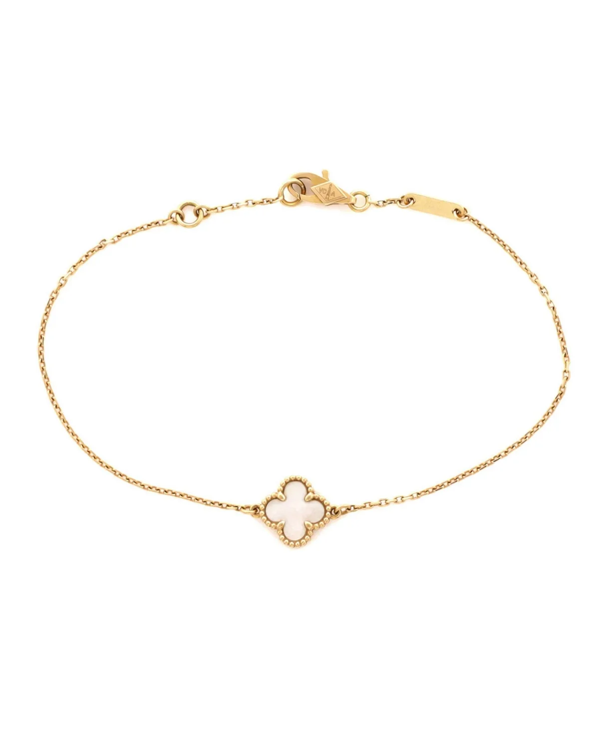 Sweet Alhambra Pearl Bracelet in 18K Yellow Gold