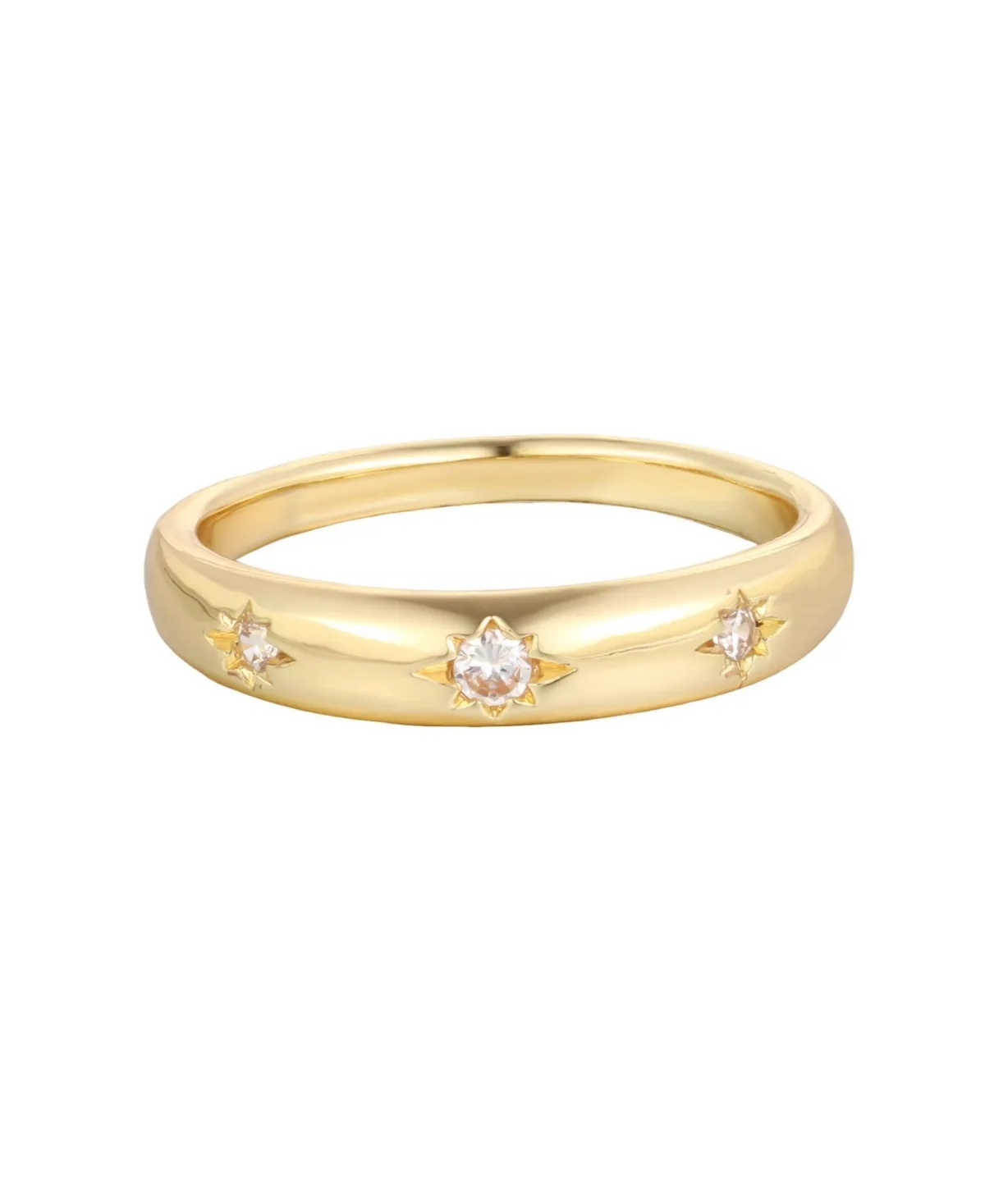 Cubic Zirconia Star Gold-Tone Ring by Adornia