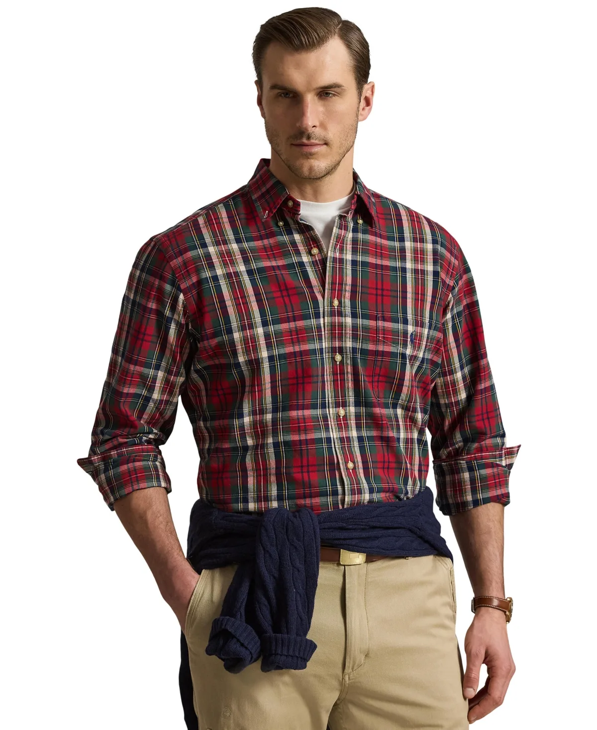 Plaid Classic-Fit Oxford Shirt