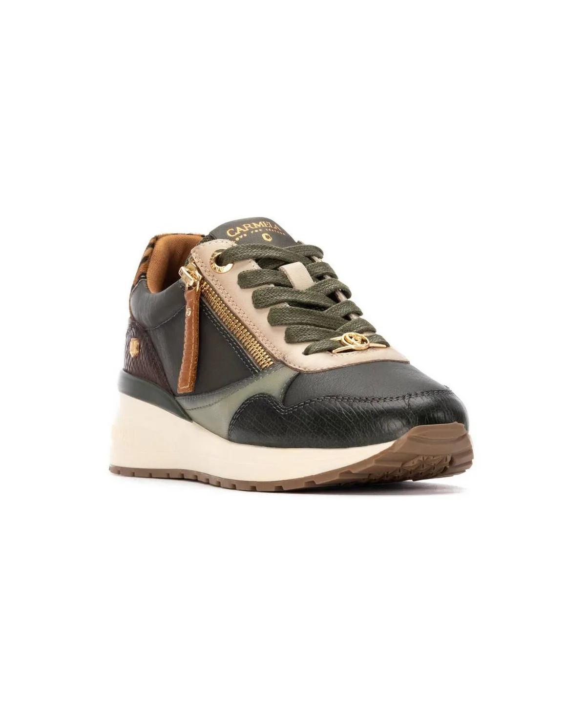 Leather Wedge Lace-Up Carmela Collection Sneakers by Xti