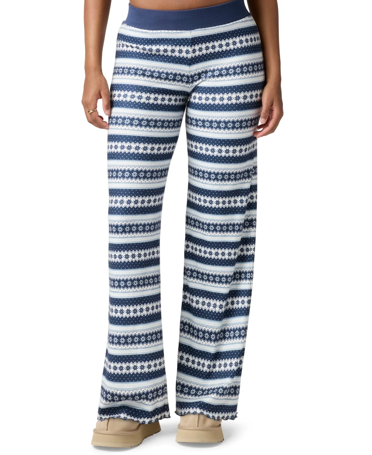 Pointelle Wide-Leg Flare Pants by Florence by Mills