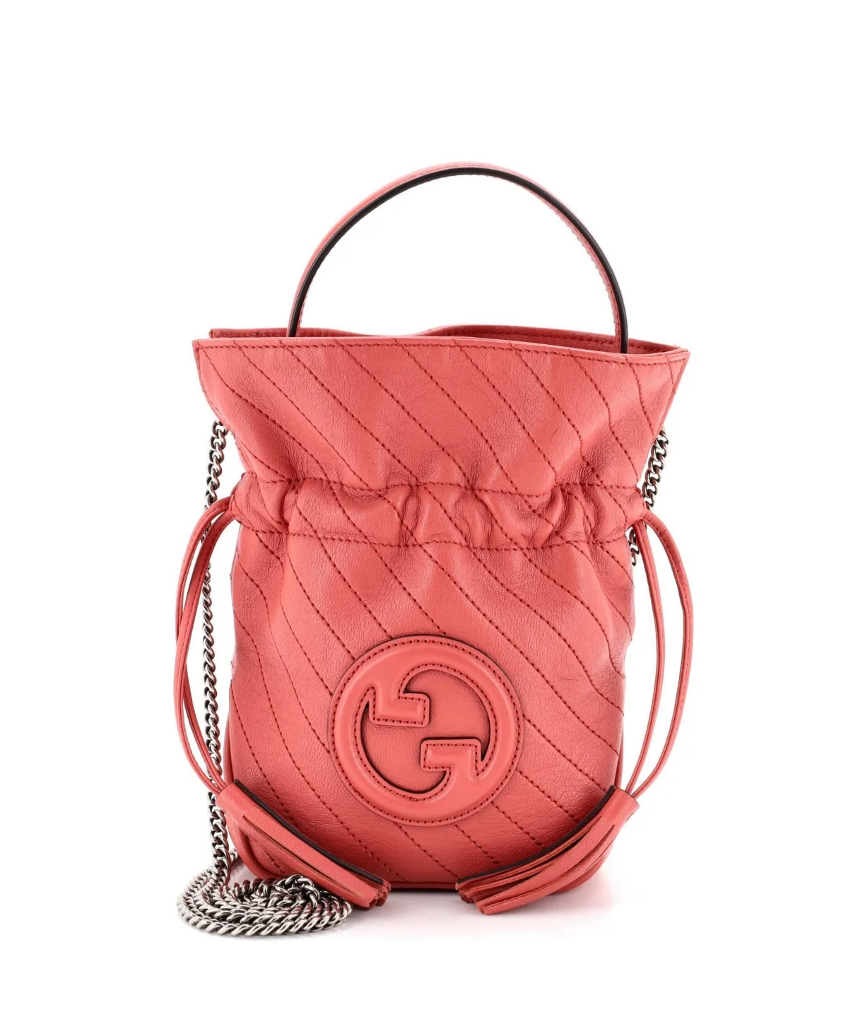 Mini Blondie Diagonal-Quilted Crossbody Bucket Bag by Gucci