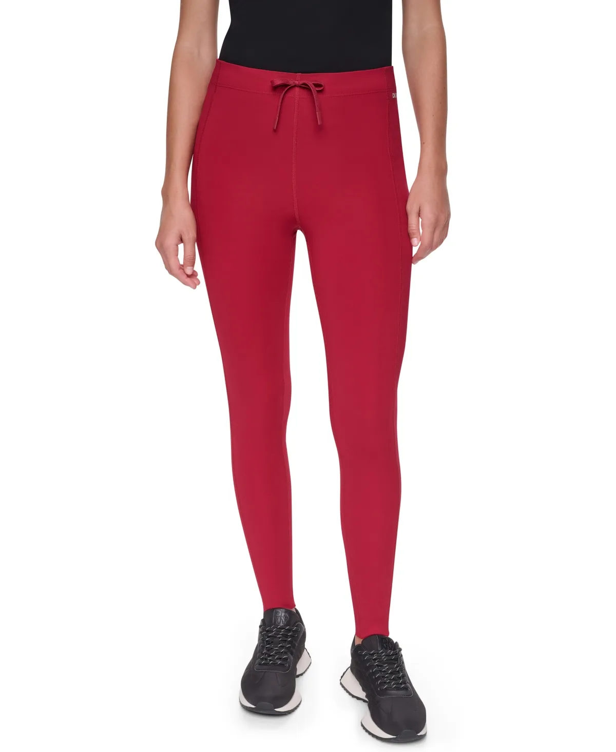 High-Waist Drawcord Side-Pocket Leggings by DKNY