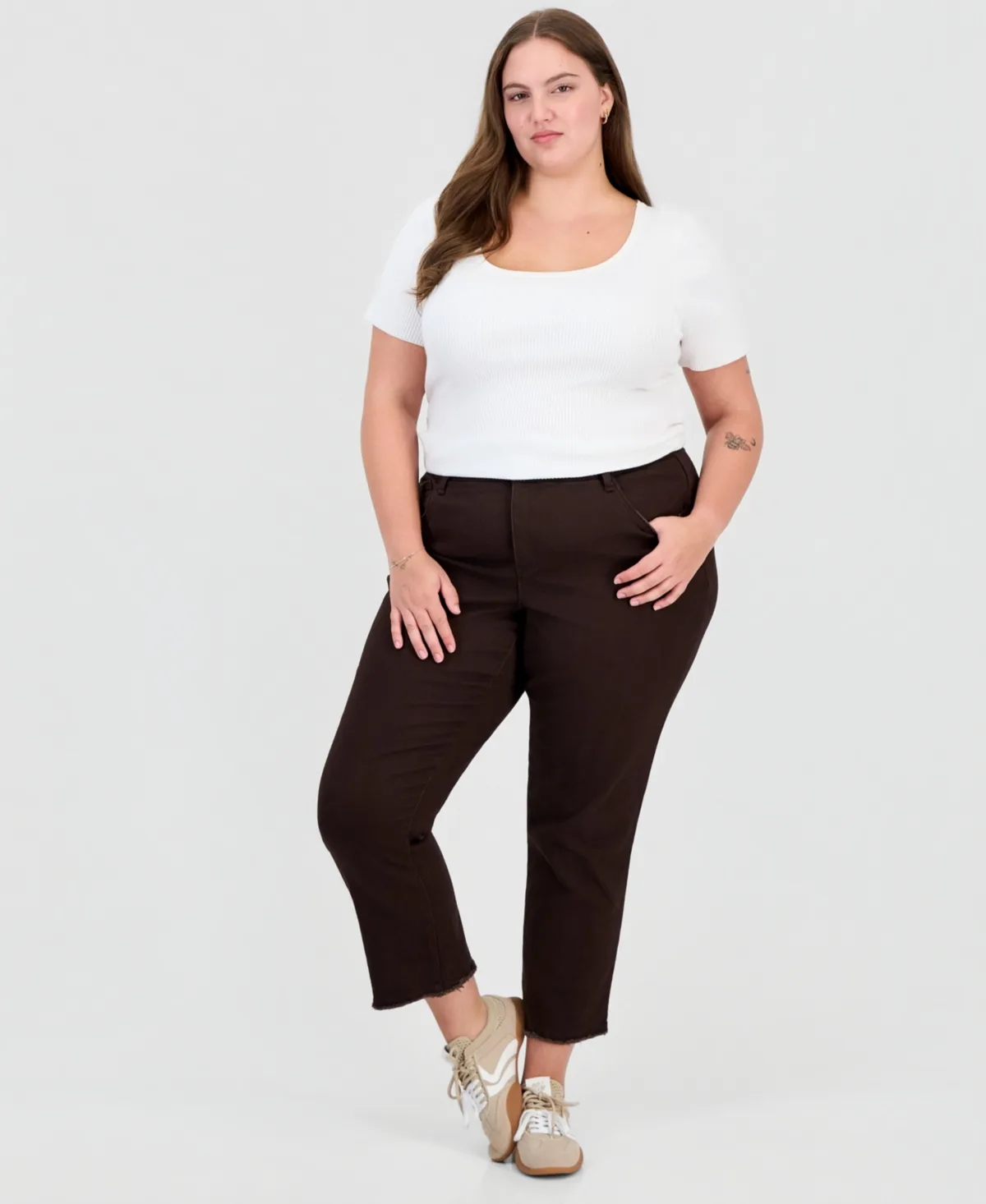 Ab Solution High-Rise Slim Straight with Cascading Denim by Democracy