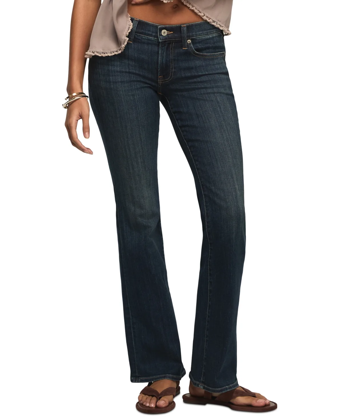 Sweet Flare Mid-Rise Stretch Denim Jeans by Lucky Brand