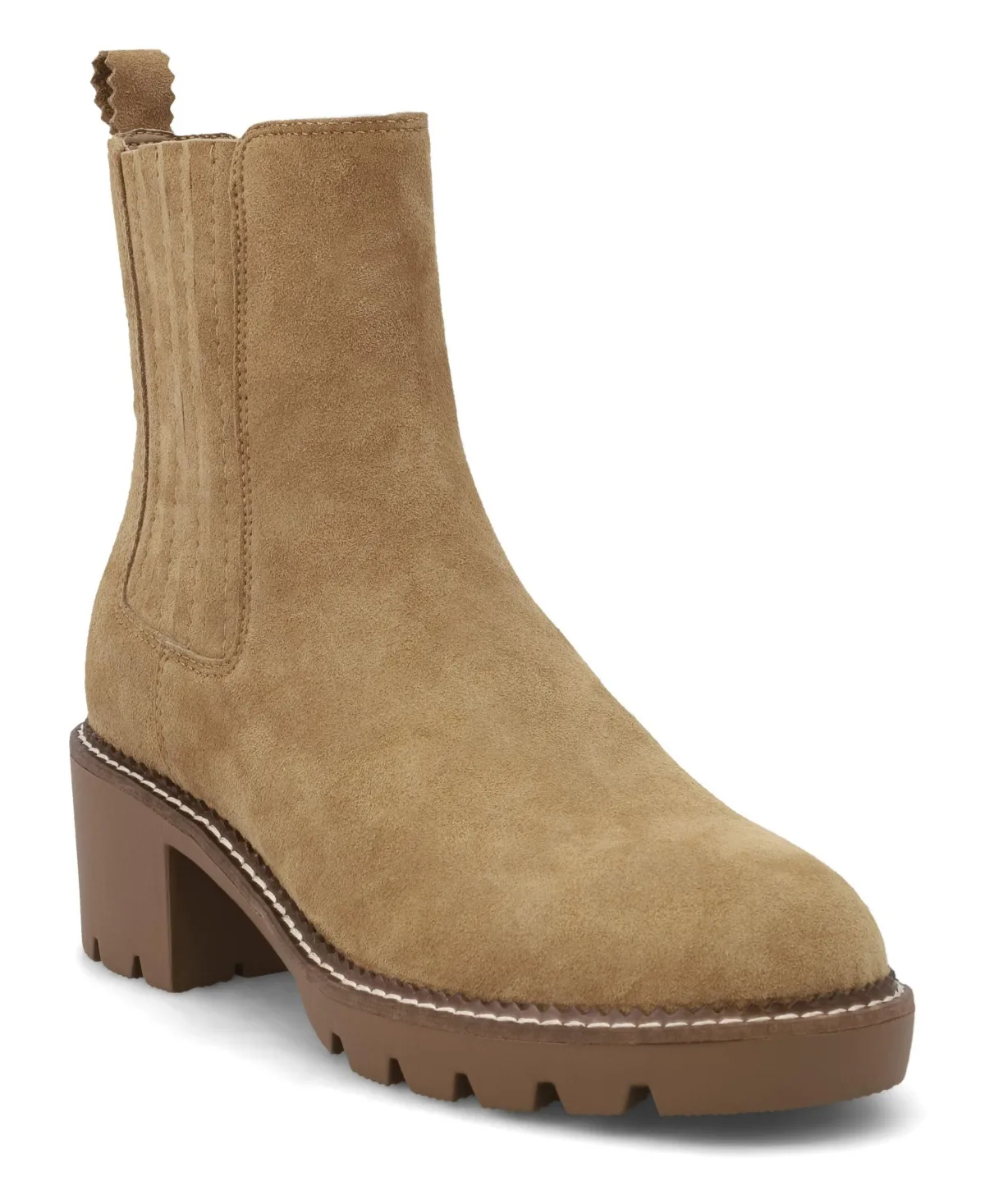 Pryor Round Toe Lug Sole Chelsea Booties