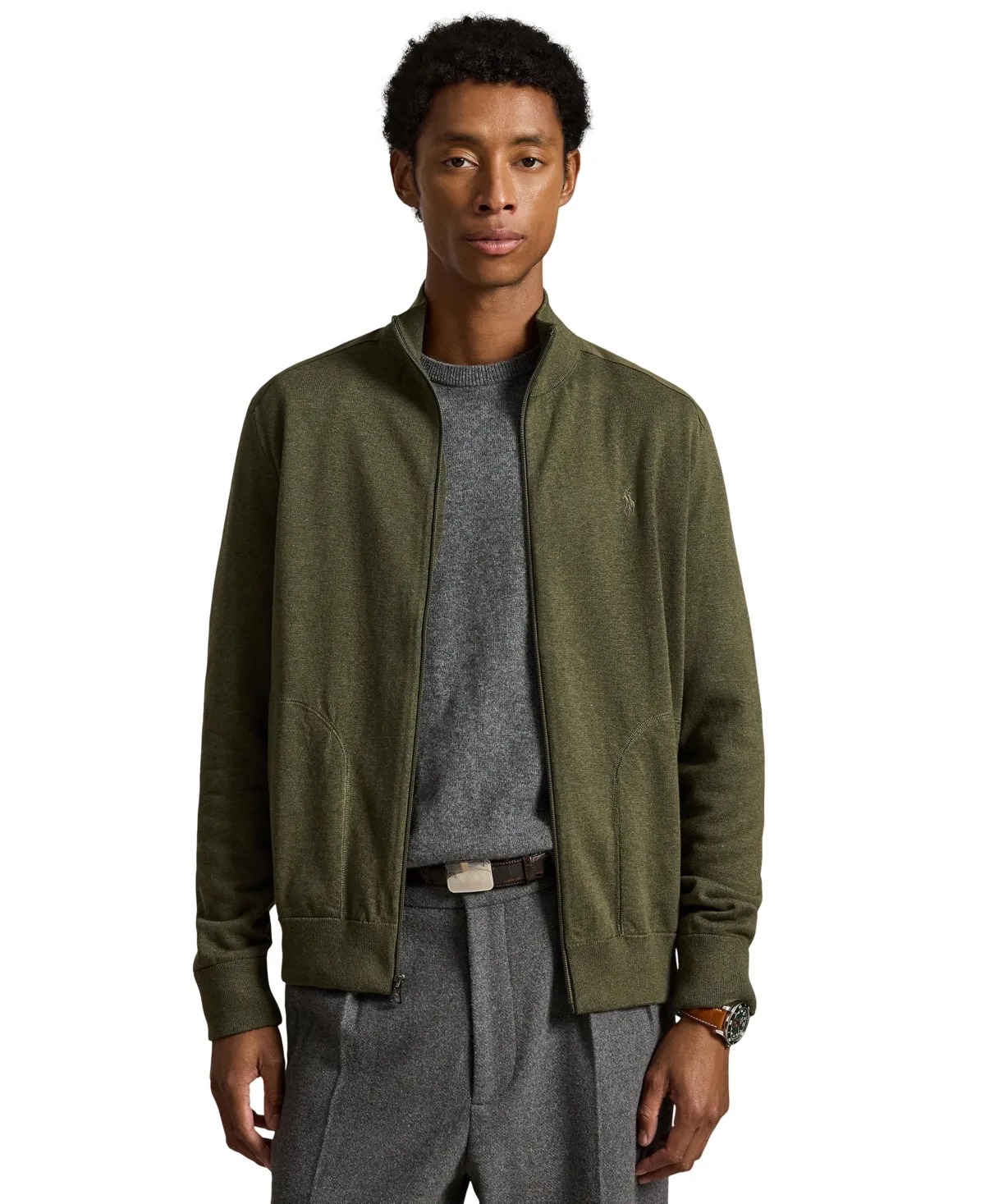 Hybrid Mockneck Regular-Fit Full-Zip Cardigan by Polo Ralph Lauren