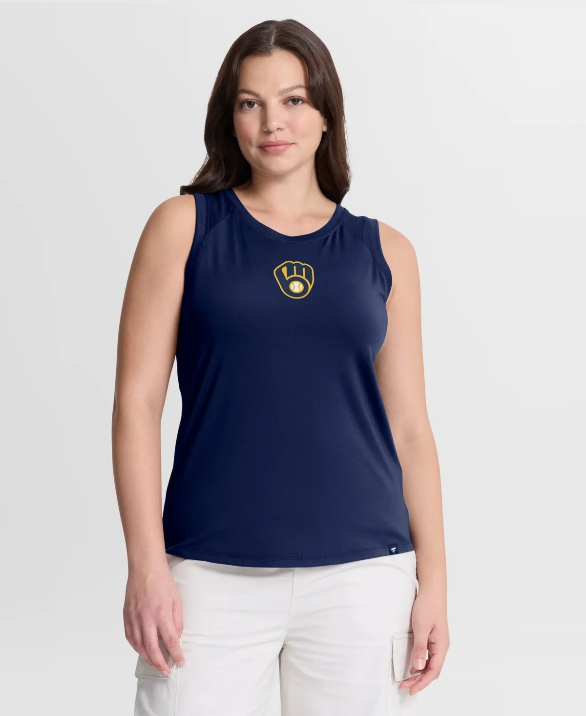Milwaukee Brewers Draped Mesh Back Performance Tank Top by Fanatics