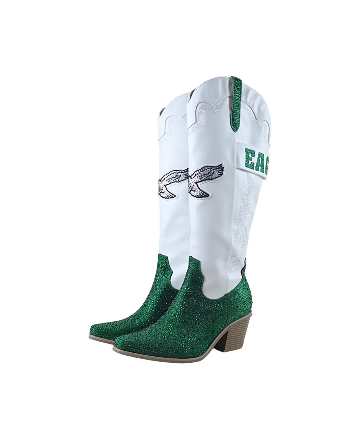 Knee-High Western Rhinestone-Encrusted Boots by Fabgating by Cuce