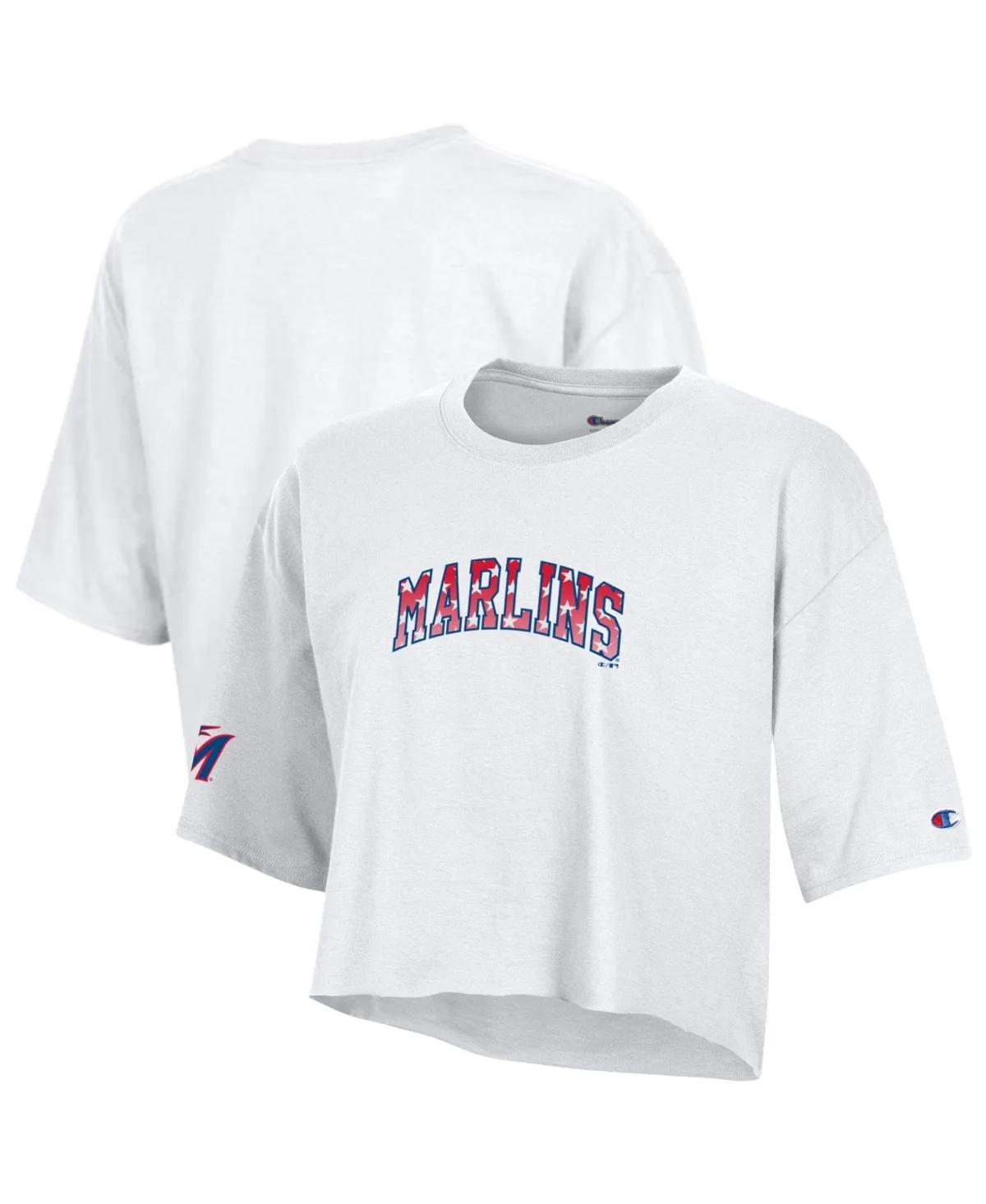 Miami Marlins Graphic Cropped T-Shirt by Champion