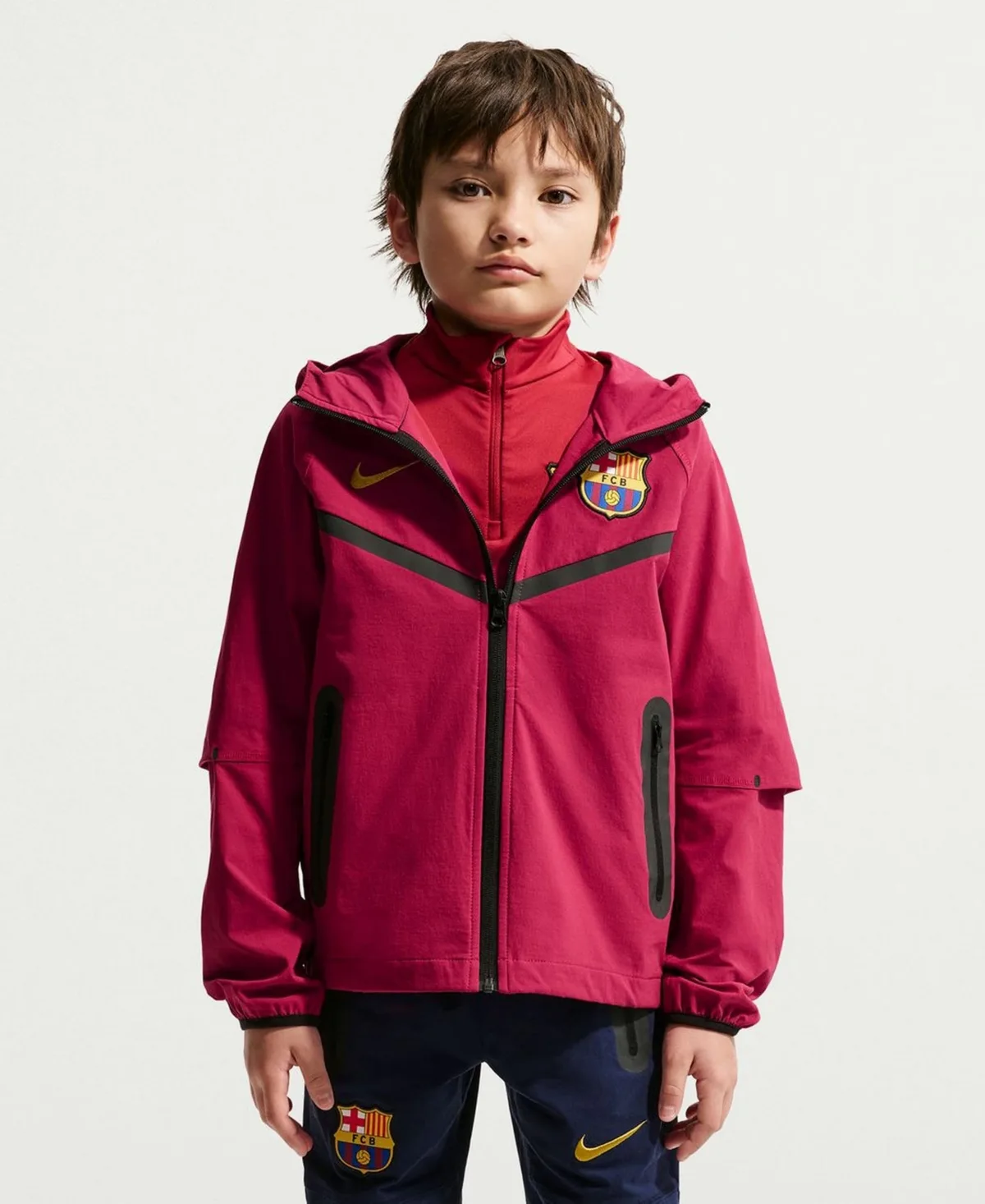 Barcelona Tech Woven Raglan Dri-Fit Full-Zip Hooded Jacket by Nike
