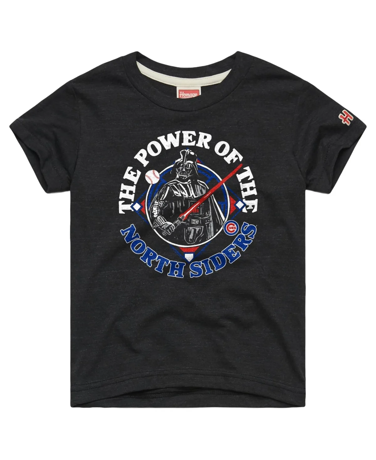 Chicago Cubs Star Wars x Mlb Dark Side Screen-Print T-Shirt by Homage