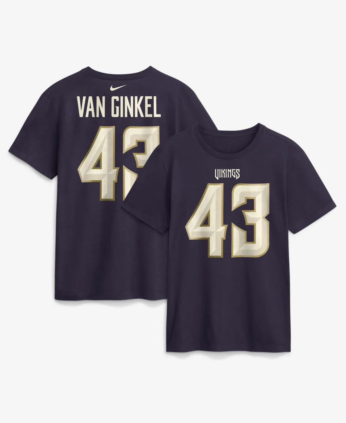 Andrew Van Ginkel Minnesota Vikings 2026 Rivalries Collection Player Name & Number T-Shirt by Nike