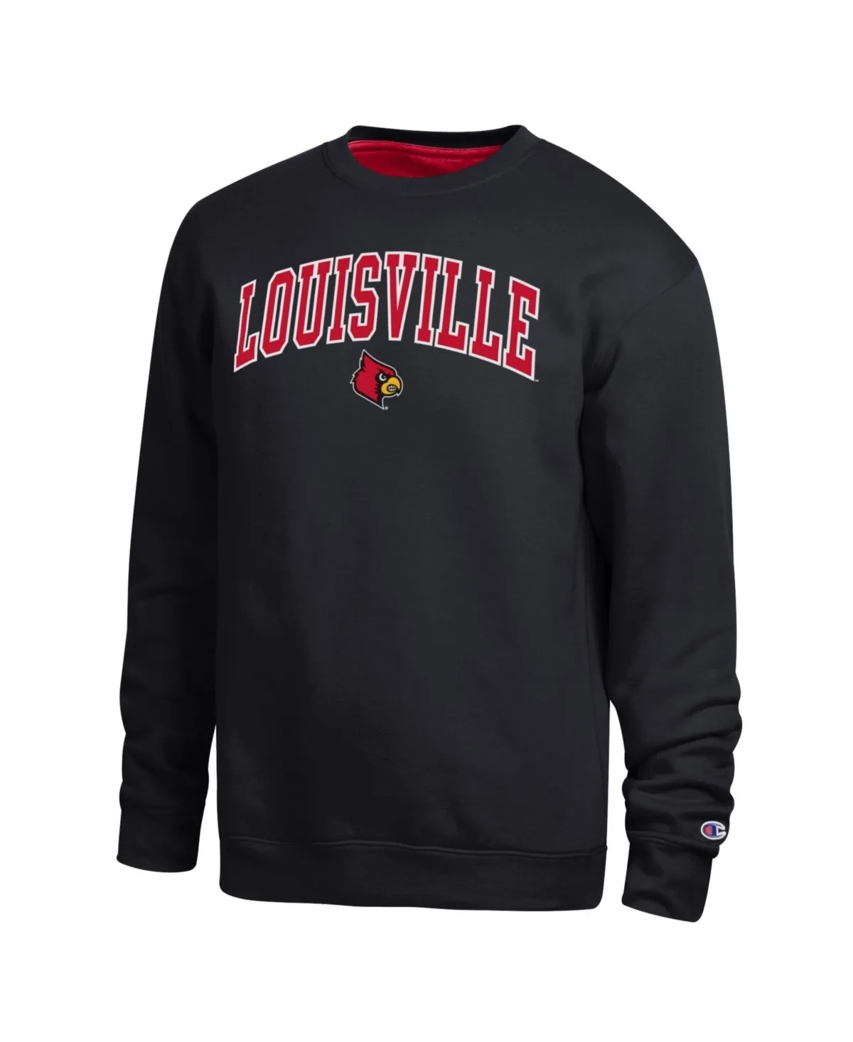Louisville Cardinals Arch Crewneck Long-Sleeve Sweatshirt by Champion