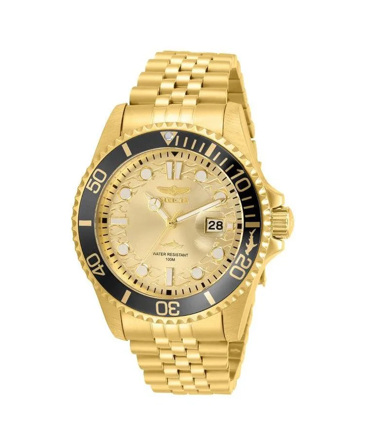 Pro Diver 30613 Quartz Water-Resistant Gold-Tone Stainless Steel Watch, 43mm by Invicta