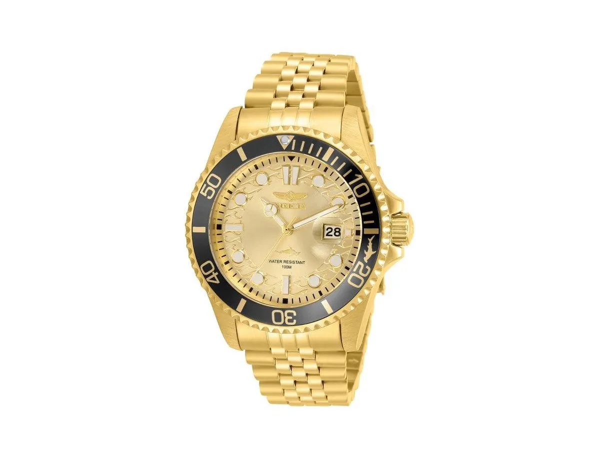 Pro Diver 30613 Quartz Water-Resistant Gold-Tone Stainless Steel Watch, 43mm
