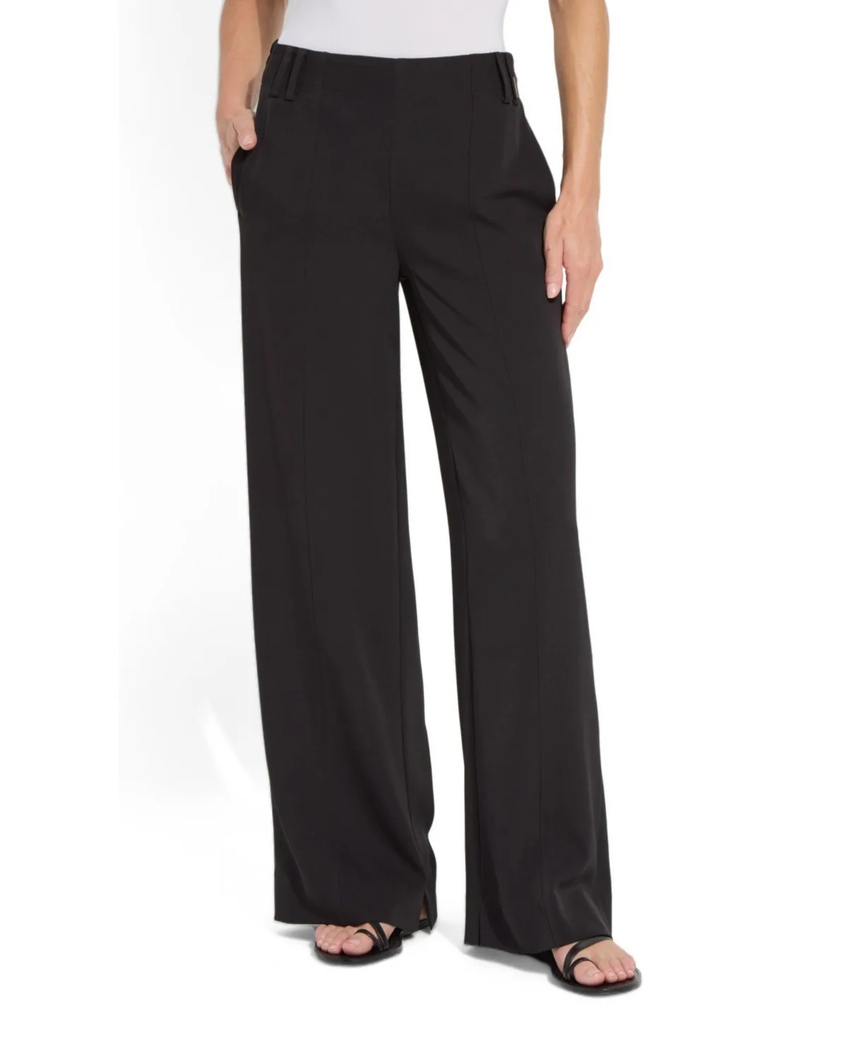Ellison Wide-Leg High-Rise Elasticated-Waistband Trousers