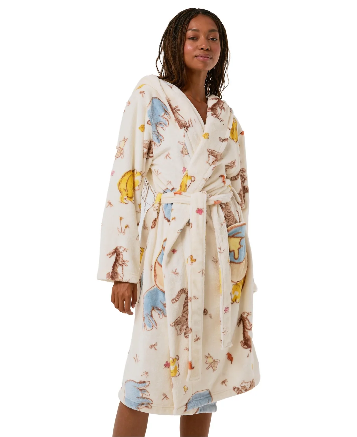Disney Winnie the Pooh Ecru Dressing Gown by Skinnydip London