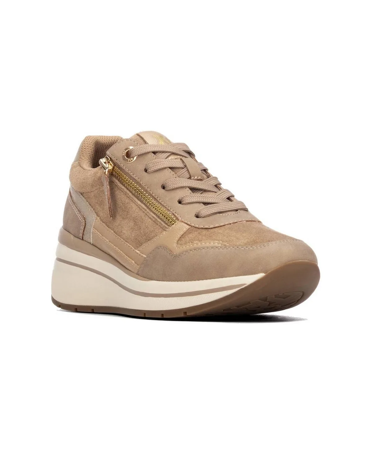Casual Wedge Lace-Up Sneakers