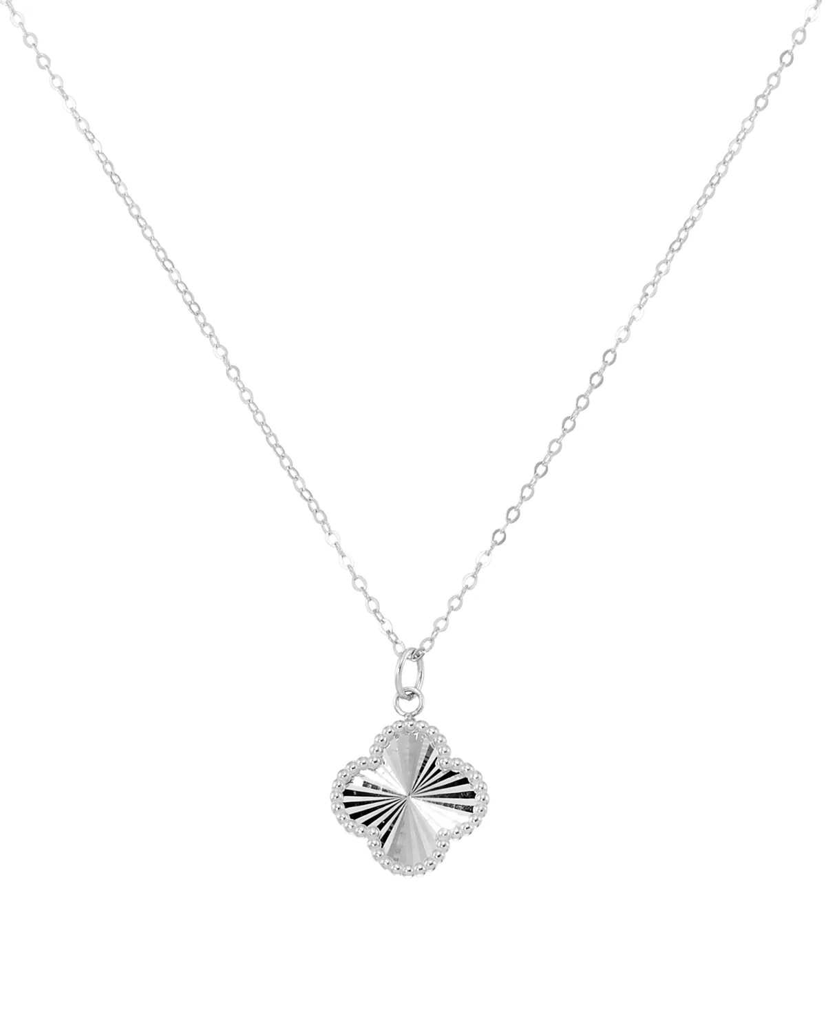 Cable Chain Pendant in 10k White Gold by Italian Gold