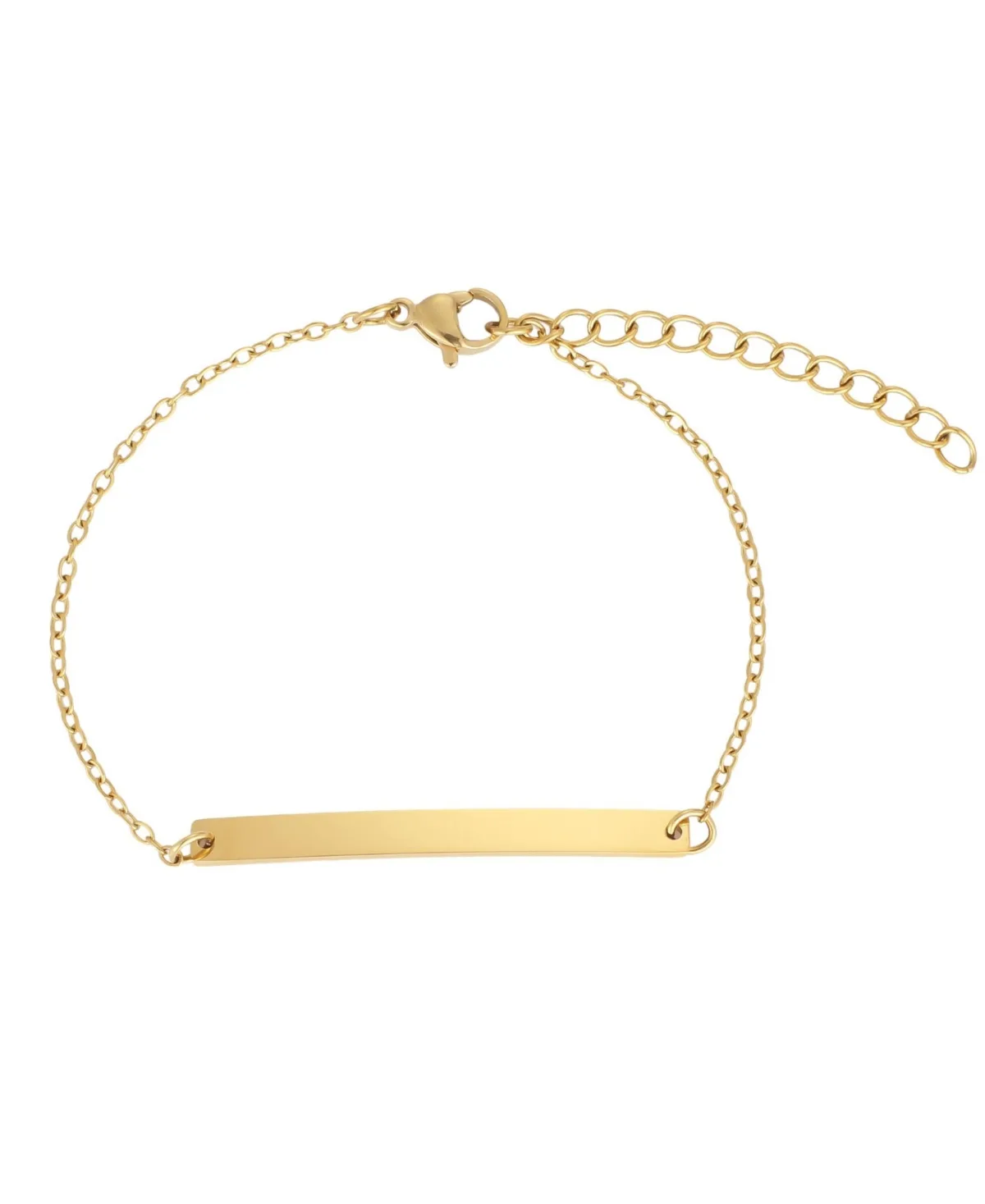 Adjustable Chain Link Id Bracelet by Adornia