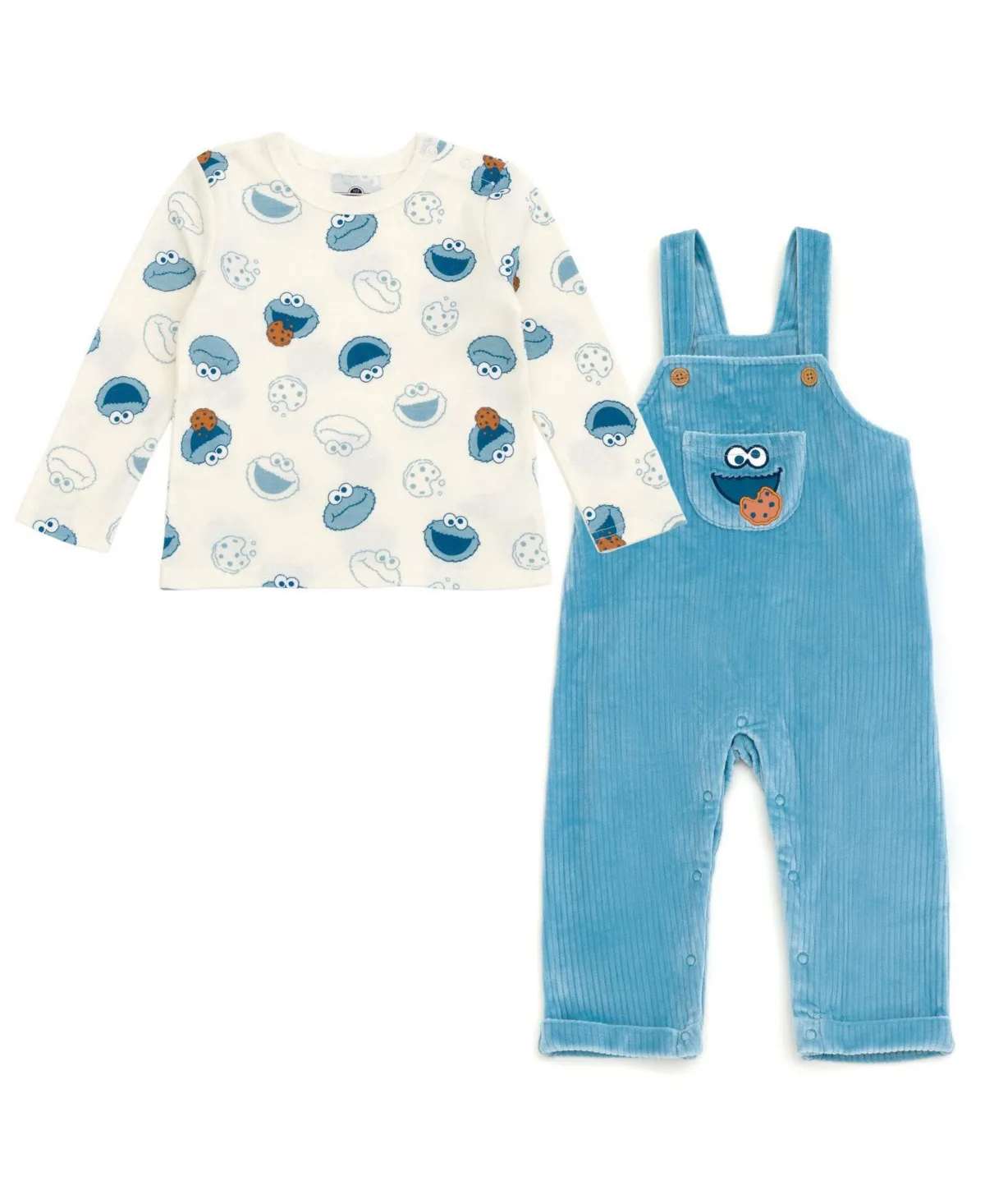 Sesame Street Cookie Monster 2-Piece Overalls and Tee Set by Sesame Street